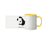 Santorin Silhouette Griechenland - Panorama Tasse zweifarbig