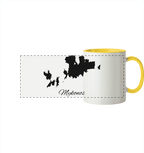 Mykonos Silhouette Griechenland - Panorama Tasse zweifarbig
