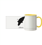 Rhodos Silhouette Griechenland - Panorama Tasse zweifarbig