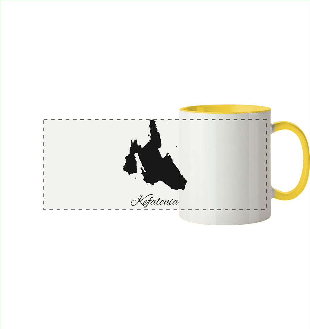 Kefalonia Silhouette Griechenland - Panorama Tasse zweifarbig