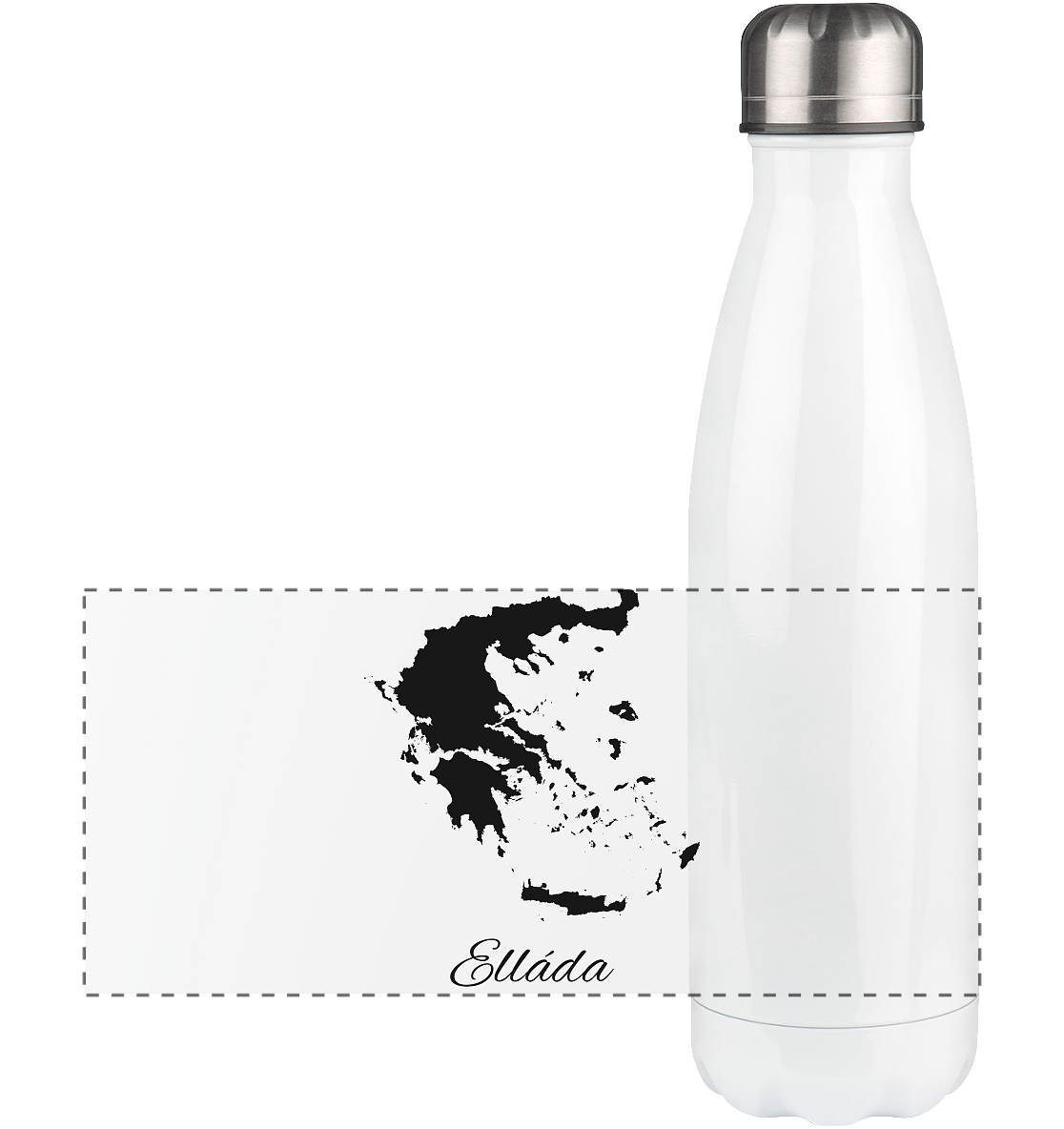 Ellada Silhouette Griechenland - Panorama Thermoflasche 500ml