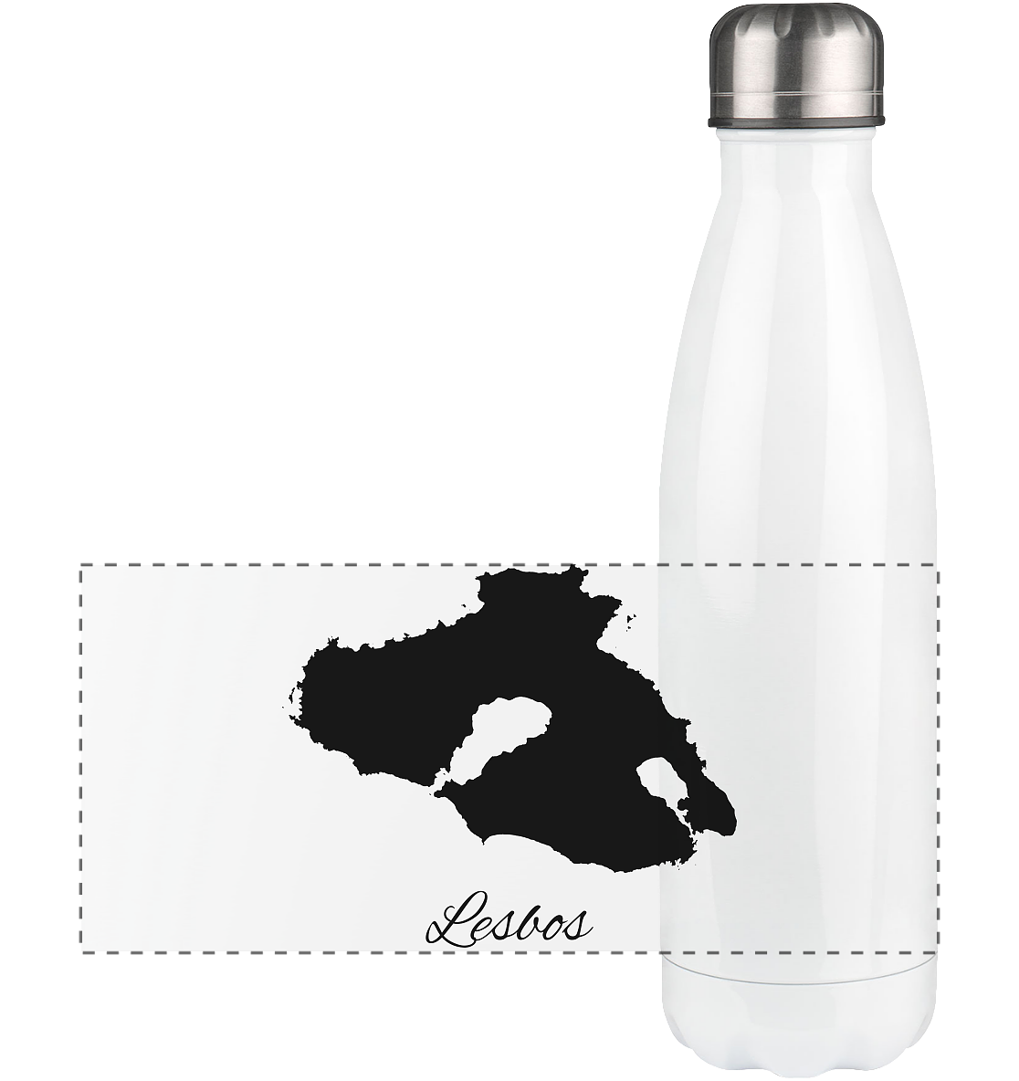 Lesbos Silhouette Griechenland - Panorama Thermoflasche 500ml