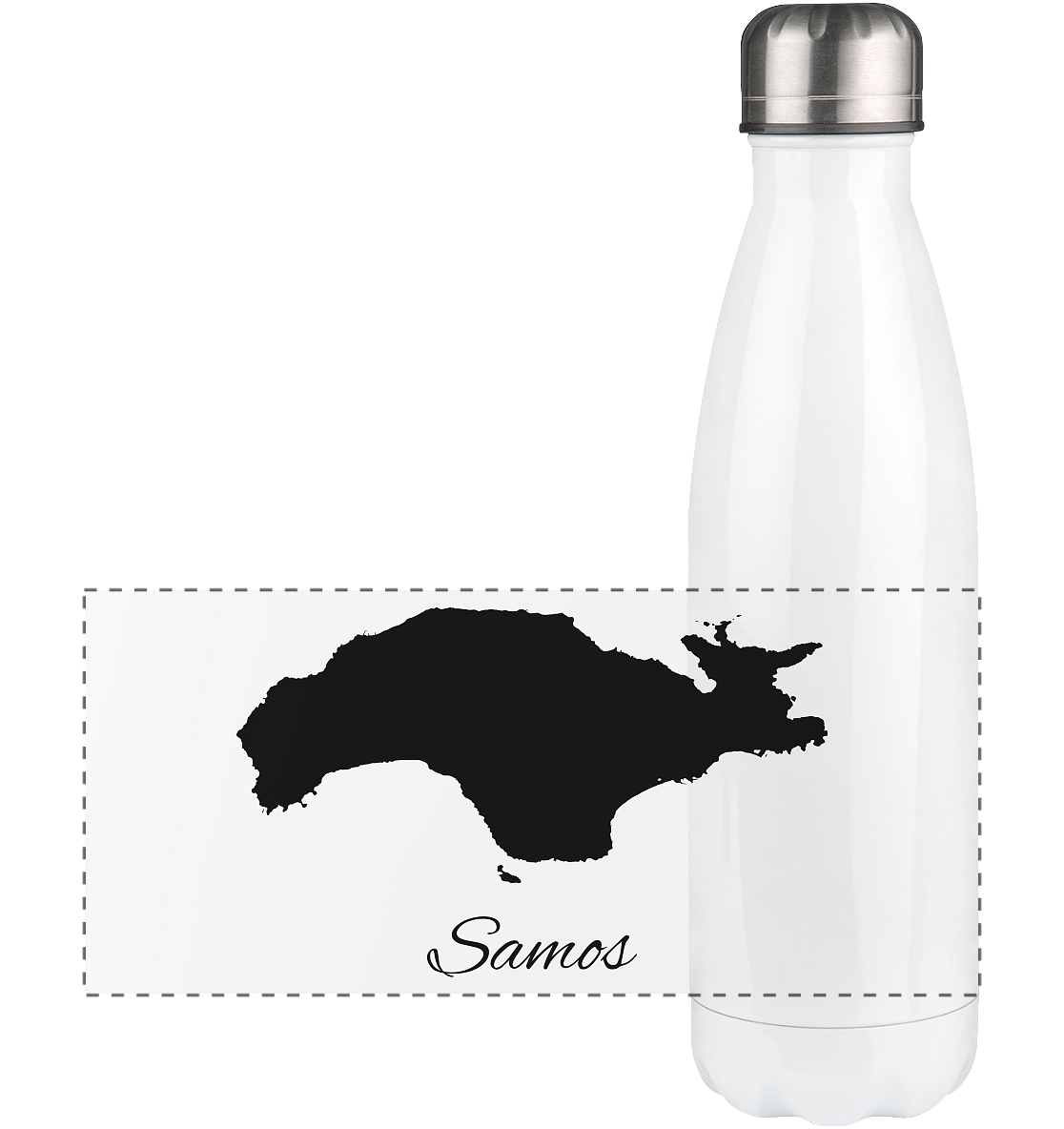Samos Silhouette Griechenland - Panorama Thermoflasche 500ml