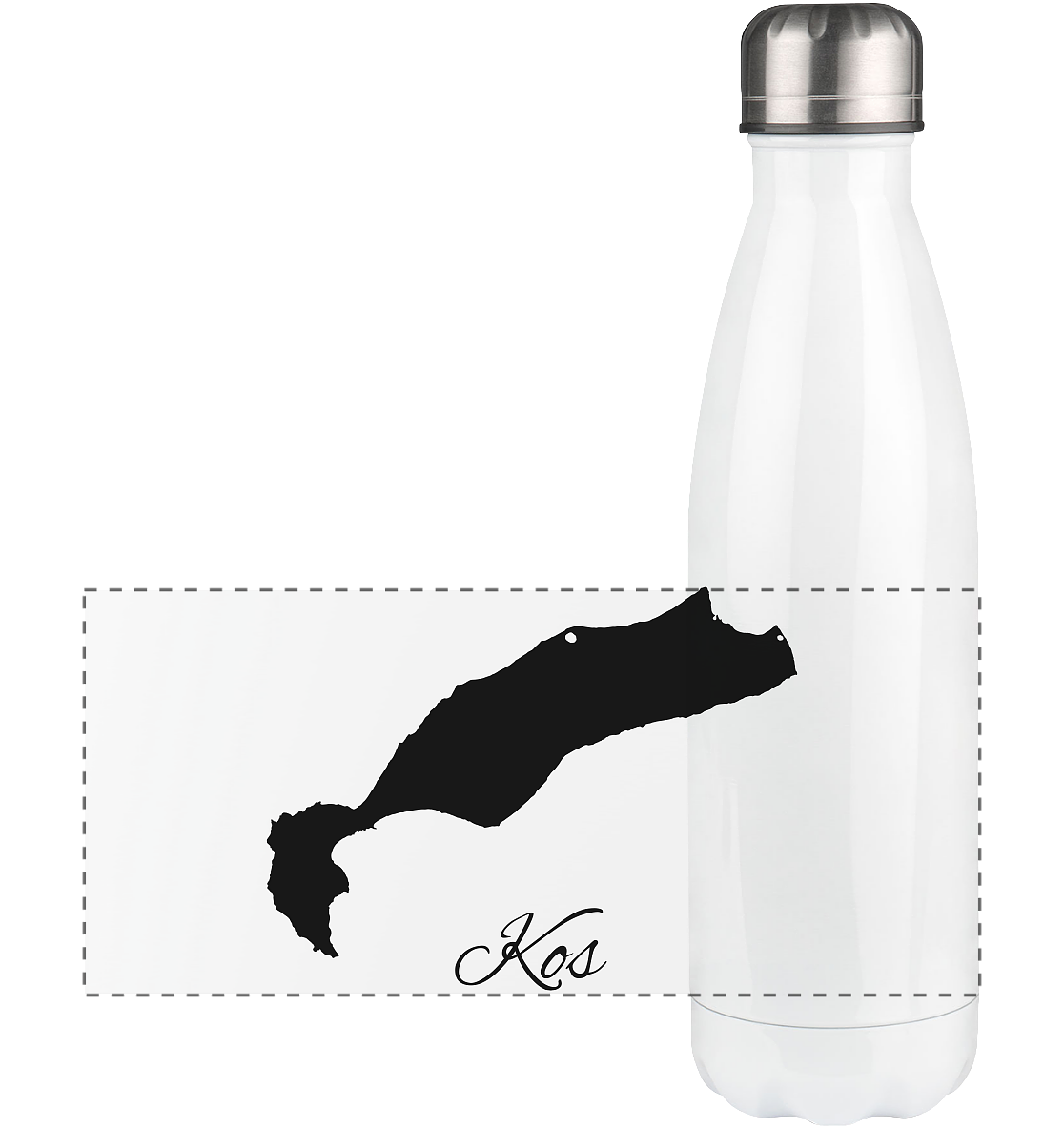 Kos Silhouette Griechenland - Panorama Thermoflasche 500ml