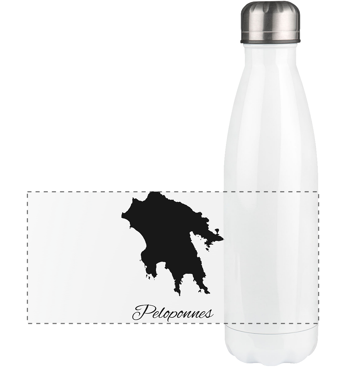 Peloponnes Silhouette Griechenland - Panorama Thermoflasche 500ml