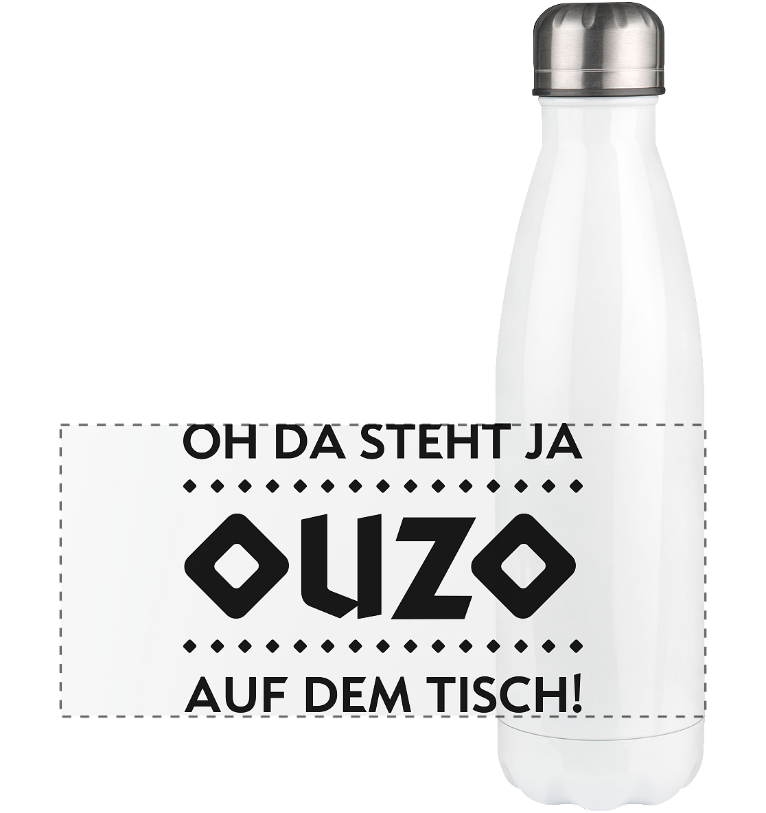 Oh da steht ja Ouzo auf dem Tisch - Panorama Thermoflasche 500ml – GREEKERO