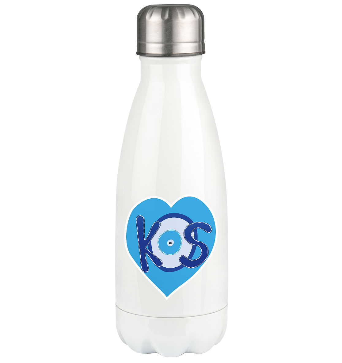 Kos - Blaues Herz - Thermoflasche 350ml
