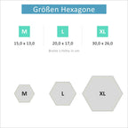 Tuile photo hexagonale Grèce [PERSONNALISABLE] etc. Silhouettes de drapeaux et d'îles