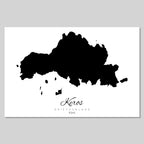 Silhouette de l'île de Crète Grèce