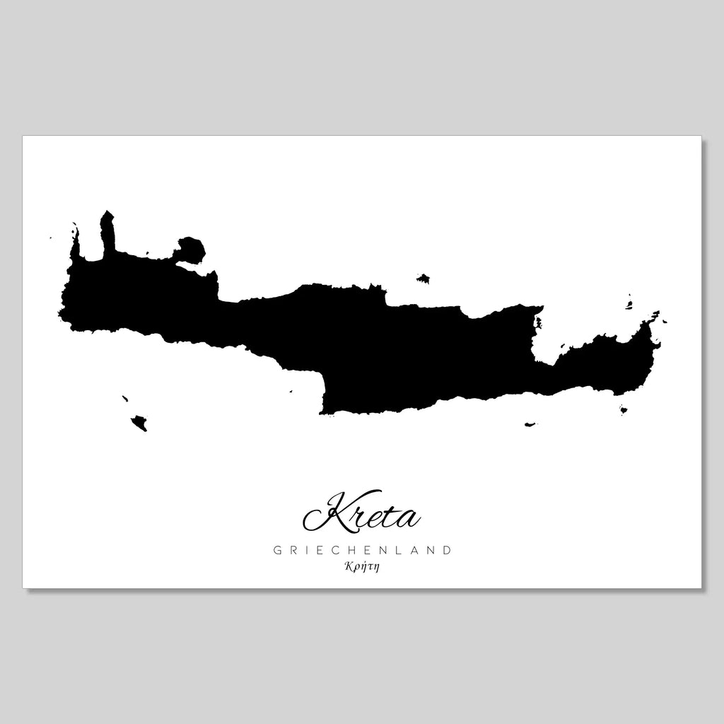 Crete island silhouette contour outline Greece