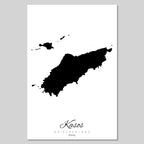 Silhouette de l'île de Crète Grèce
