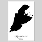 Silhouette de l'île de Crète Grèce
