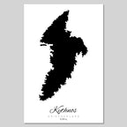 Silhouette de l'île de Crète Grèce