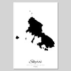 Silhouette de l'île de Crète Grèce