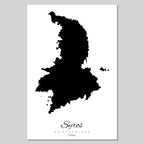 Silhouette de l'île de Crète Grèce