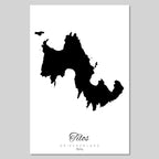 Silhouette de l'île de Crète Grèce
