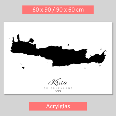 Island silhouettes Greece | 60x90 cm | 61 different Greek islands | Acrylic glass