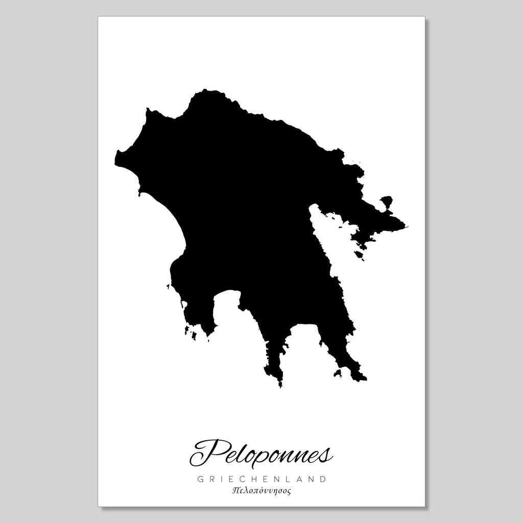 Peloponnese island silhouette contour outline Greece