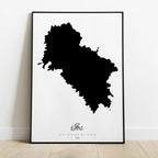 Ios island silhouette contour outline Greece