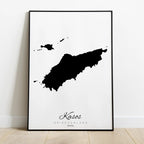 Silhouette de l'île de Crète Grèce