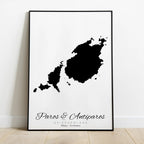 Silhouette de l'île de Crète Grèce