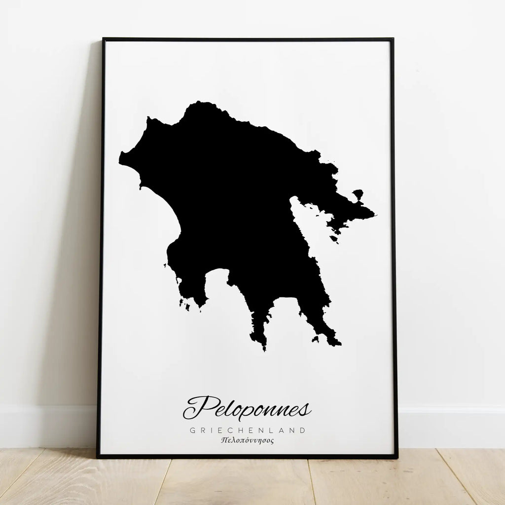 Peloponnese island silhouette contour outline Greece