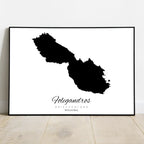 Folegandros Island Silhouette Contour Outline Greece