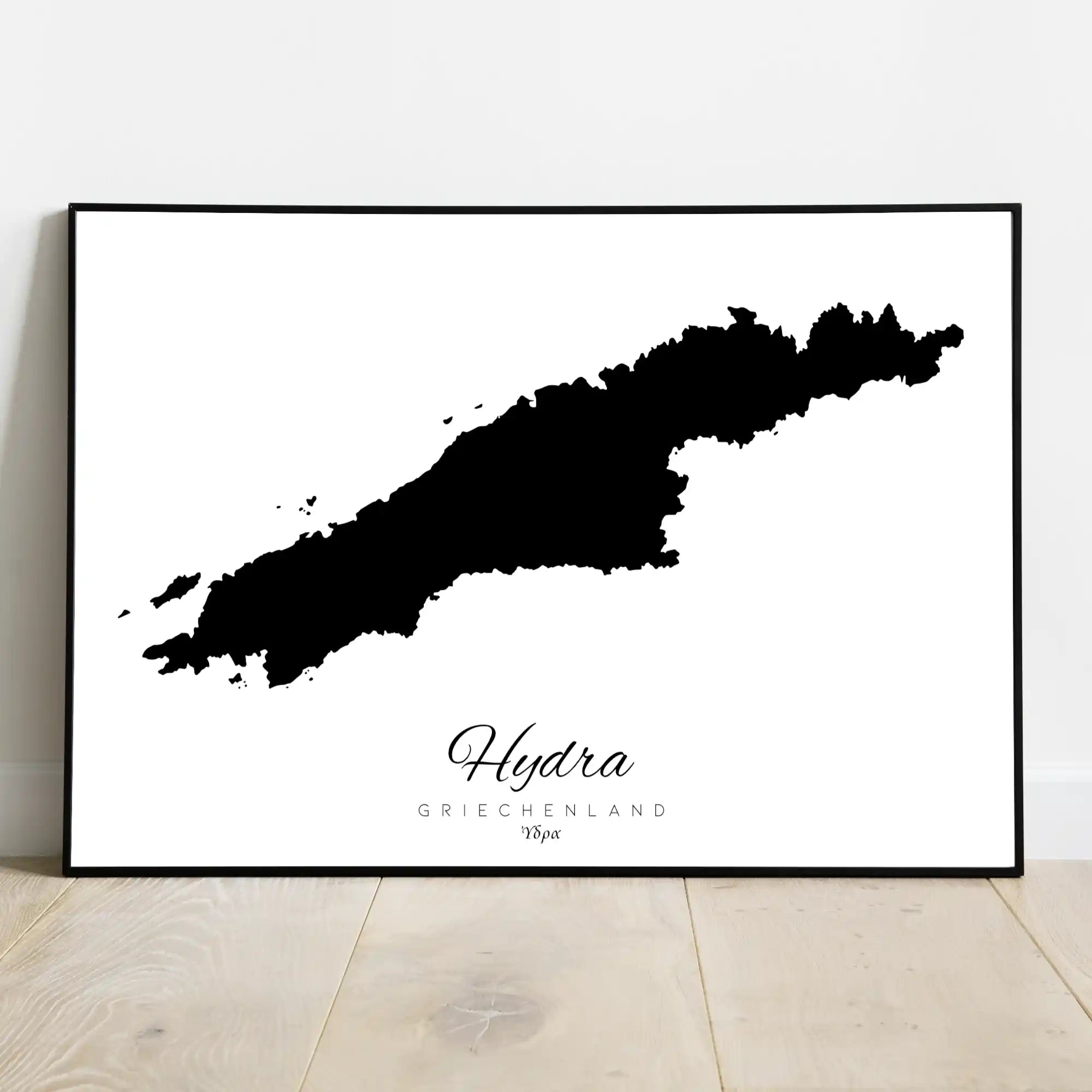 Hydra Island Silhouette Contour Outline Greece