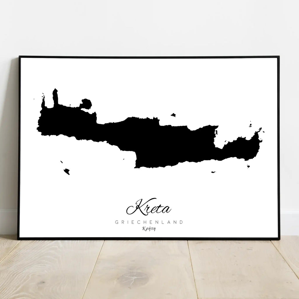 Crete island silhouette contour outline Greece