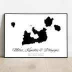 Silhouette de l'île de Crète Grèce