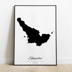 Silhouette de l'île de Crète Grèce