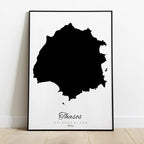 Thasos Insel Silhouette