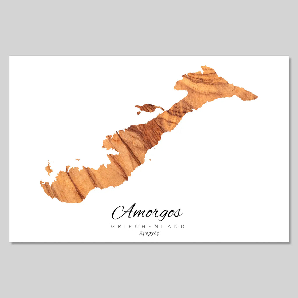 Amorgos Island Silhouette Contour Outline Greece