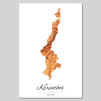 Silhouette de l'île de Crète Grèce