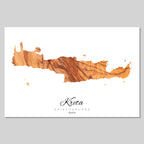 Crete island silhouette contour outline Greece