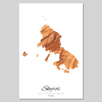 Silhouette de l'île de Crète Grèce
