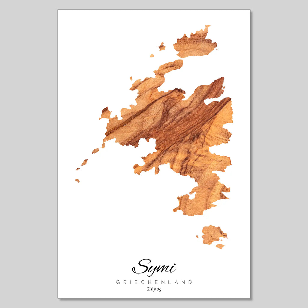 Symi Island Silhouette Contour Outline Greece