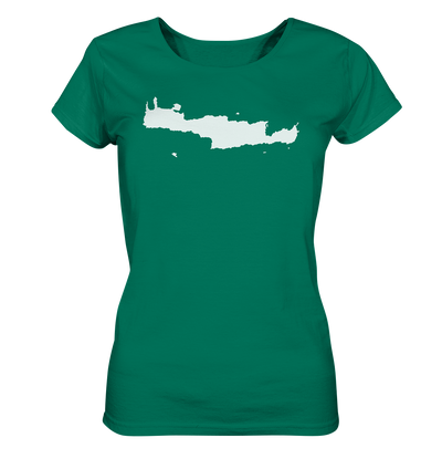 Crete Island Silhouette - Ladies Organic Shirt
