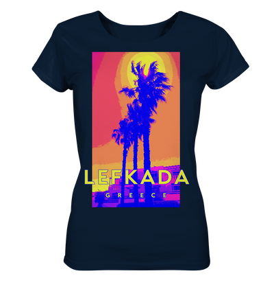 Blue palm trees Lefkada Greece - Ladies Organic Shirt