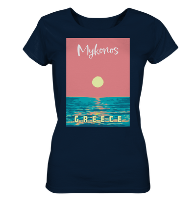 Sunset Ocean Mykonos Greece - Ladies Organic Shirt
