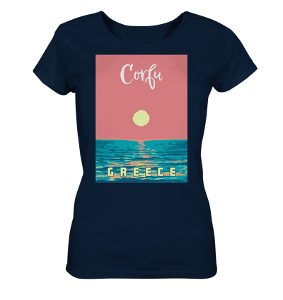 Sunset Ocean Corfu Greece - Ladies Organic Shirt