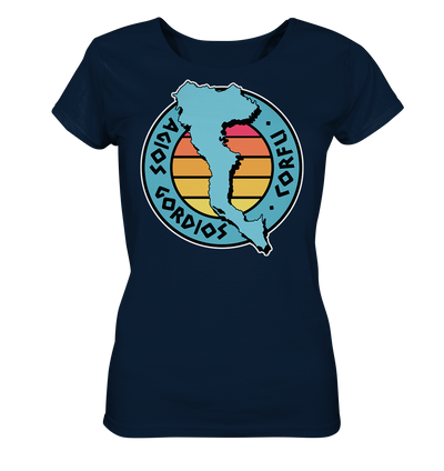 Corfu Agios Gordios Silhouette Stempel farbig - Ladies Organic Shirt