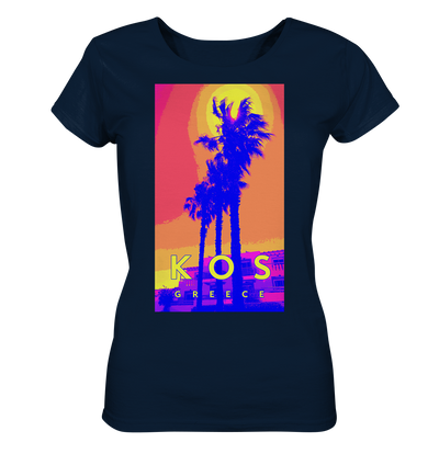 Blue palm trees Kos Greece - Ladies Organic Shirt