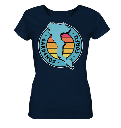 Corfu Gardenos Silhouette Stempel farbig - Ladies Organic Shirt