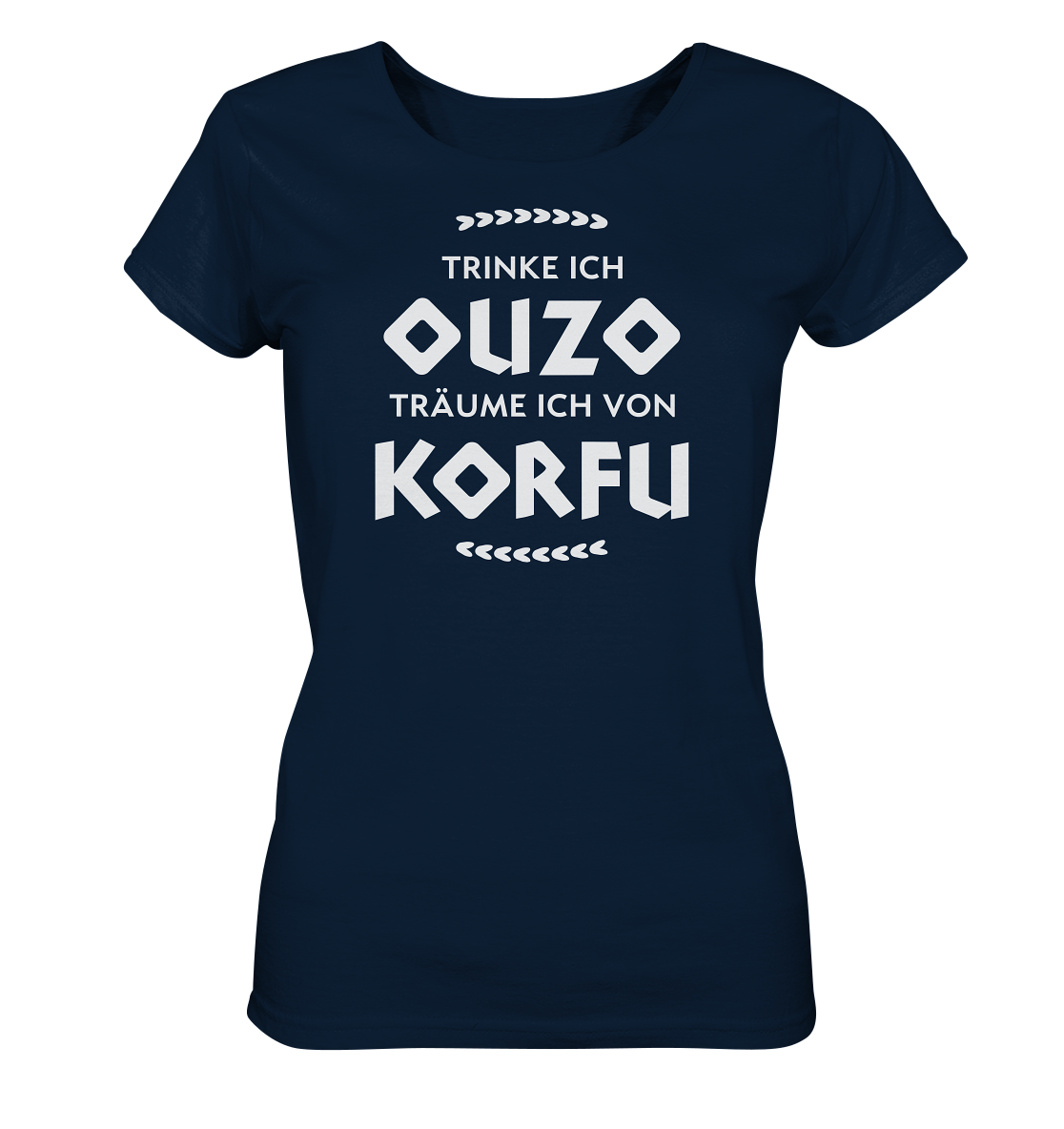 When I drink Ouzo I dream of Corfu - Ladies Organic Shirt
