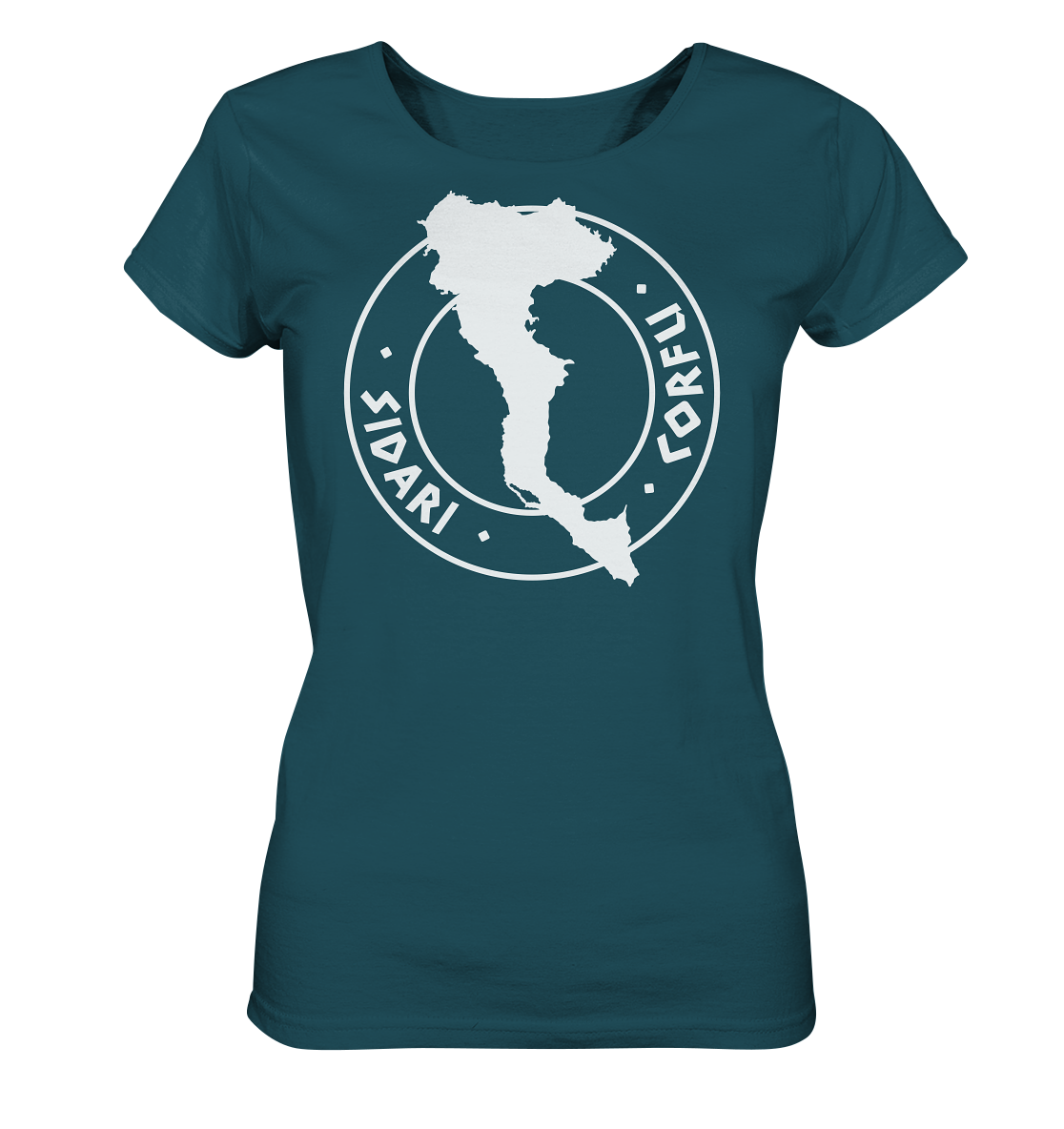Corfu Sidari Silhouette Stempel - Ladies Organic Shirt