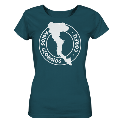 Corfu Agios Georgios Silhouette Stamp - Ladies Organic Shirt