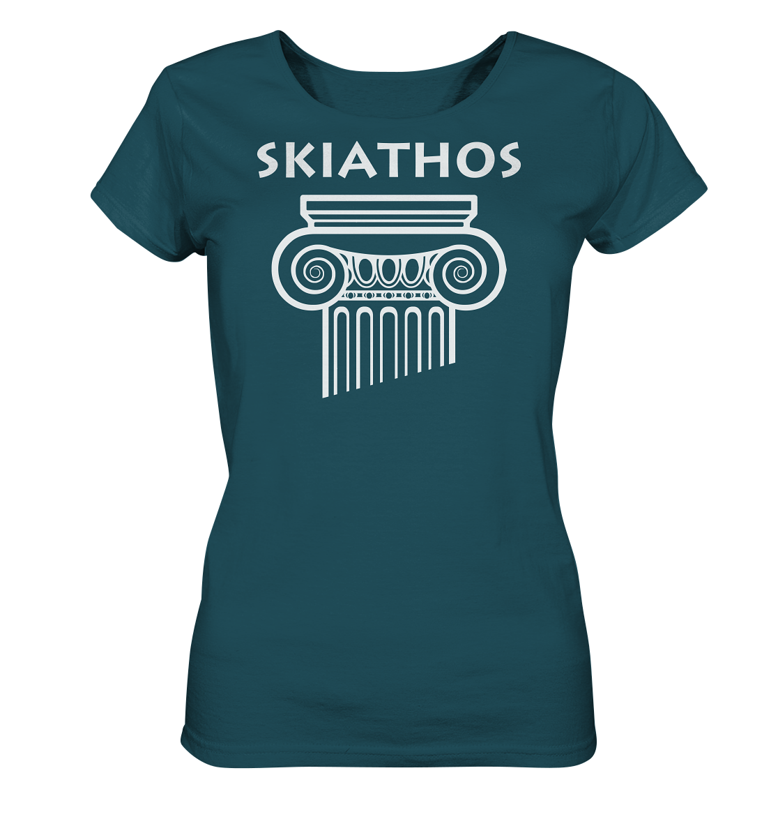 Skiathos Greek Column Head - Ladies Organic Shirt