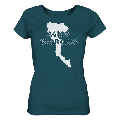 Agios Georgios Corfu Silhouette - Ladies Organic Shirt