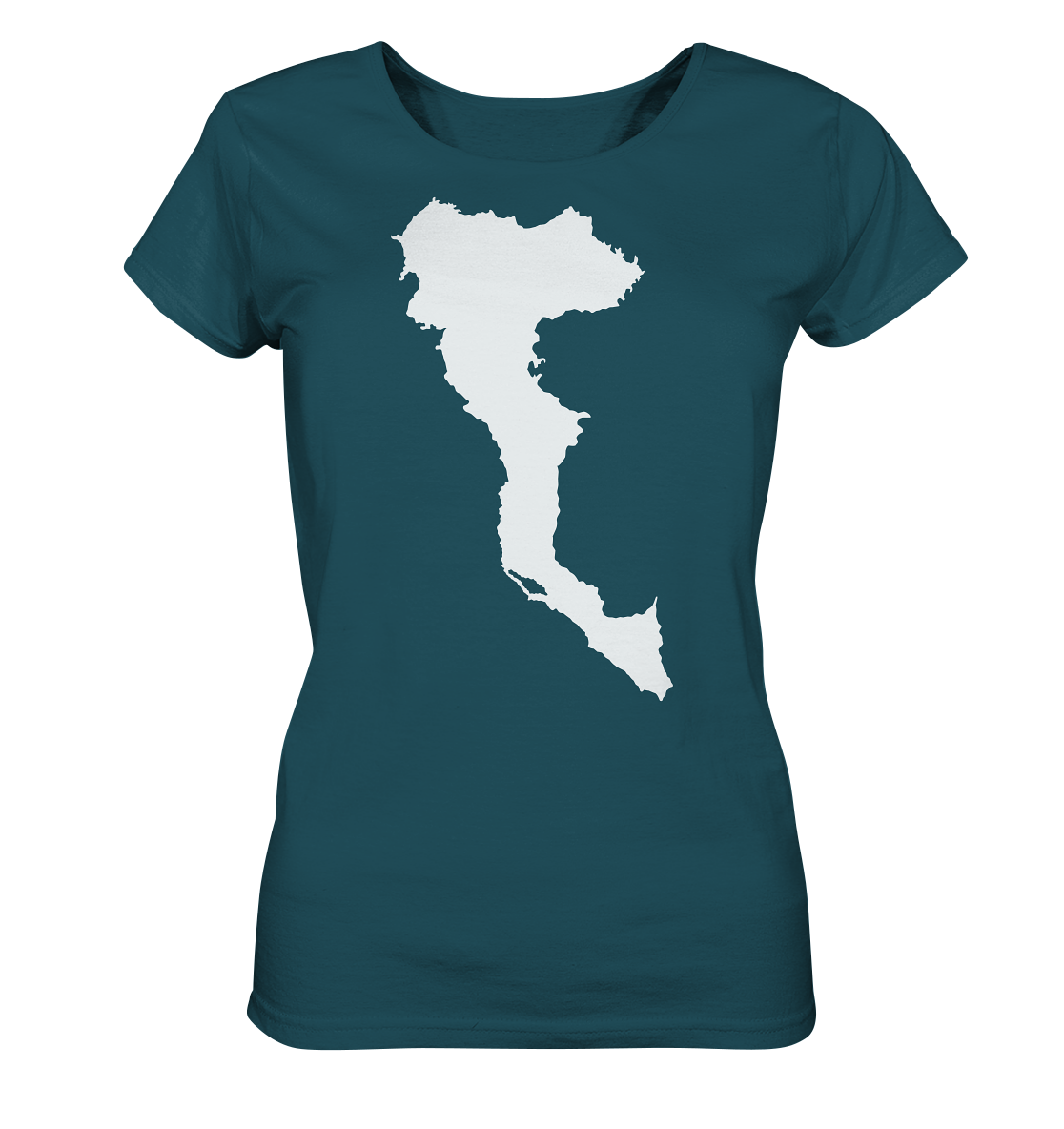Corfu Insel Silhouette - Ladies Organic Shirt